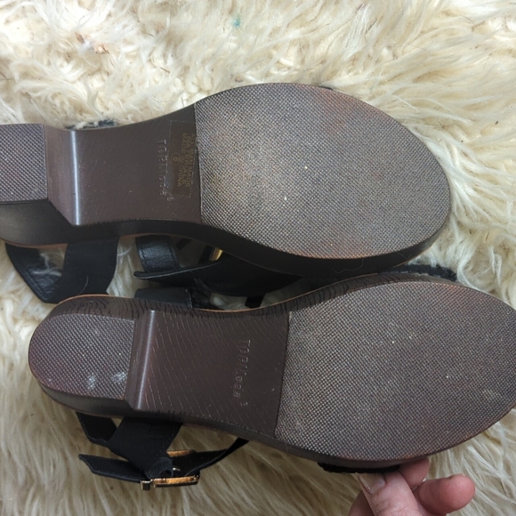 Top Moda Ferry-36 Women's Tassel Braided T-Strap Platform Clog Sandals 8M - Picture 4 of 8